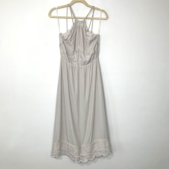 ELLIATT x‎ REVOLVE Elation Greige Taupe Sleeveless Halter Dress Sz S - Picture 2 of 10